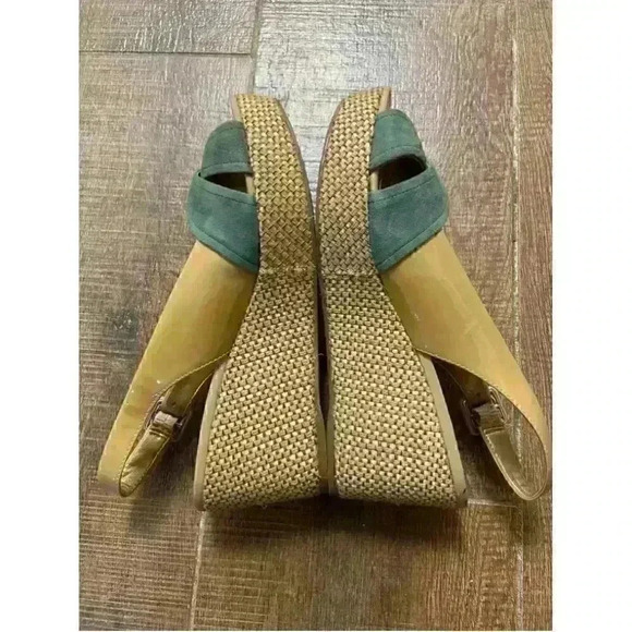 Circa joan David luxe leather upper wedge sandals Sz 8.5 - Picture 4 of 6